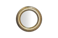 Millenium Round Mirror Finished in Textured Gold
