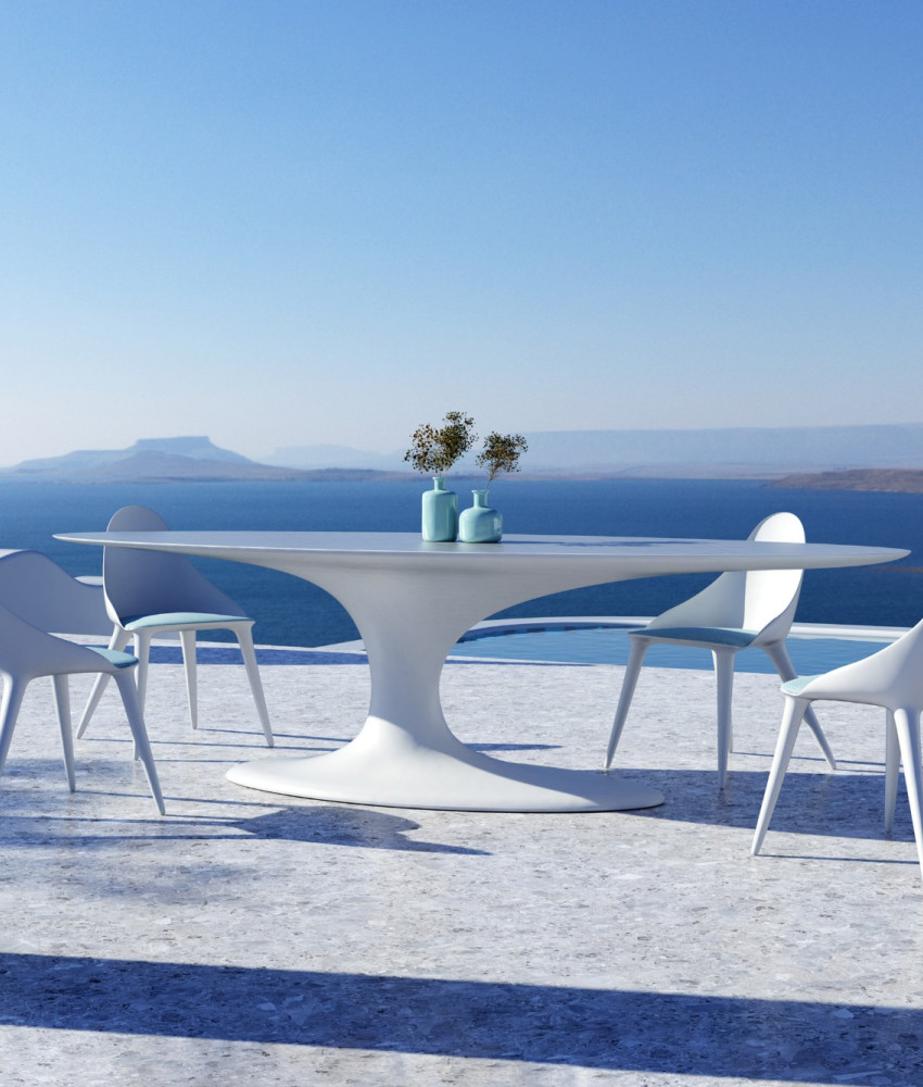 Jade Dining Table White Outdoor