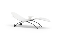 Voyage Chaise Longue White Iron Structure