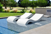 chaise longue outdoor environments pool relax elegant modern white nordic gansk 14