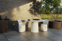 Cloe chairs and Siana dining table on an outdoor terrace