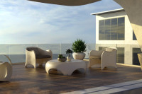 Diana coffee table in white for outdoor