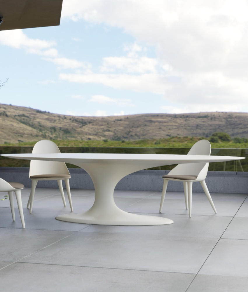 Jade Dining Table White Outdoor