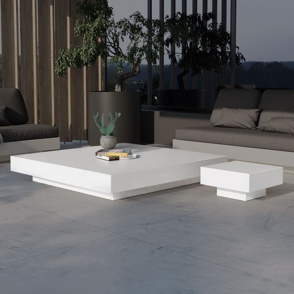 Nordic set of coffee tables for outdoor