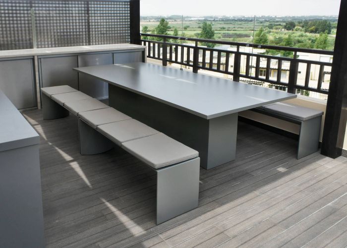 Quadra Dining Table Rectangular Grey