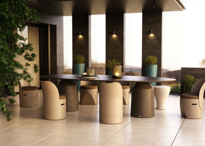 Cloe chairs with siana dining table