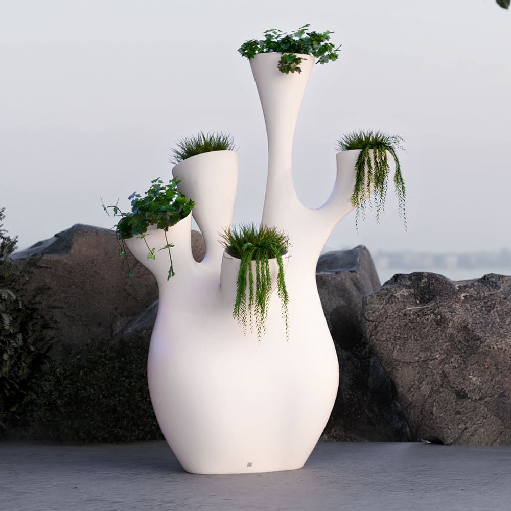 Coral decorative planter for outdoor