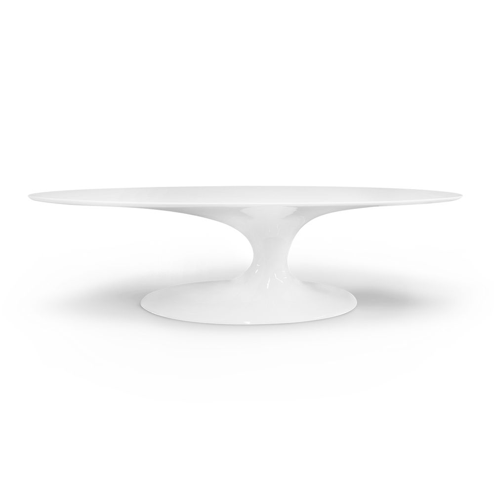 Jade dining table in high gloss white