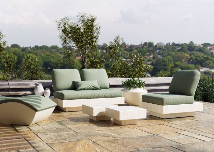 Nordic Sofa white for outdoor