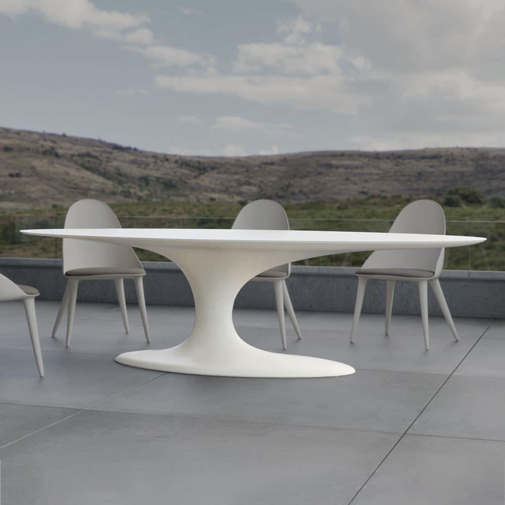 Jade oval dining table for outdoor