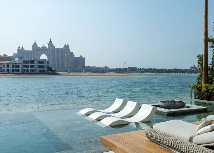 Nordic Chaise Longues in a pool in Dubai