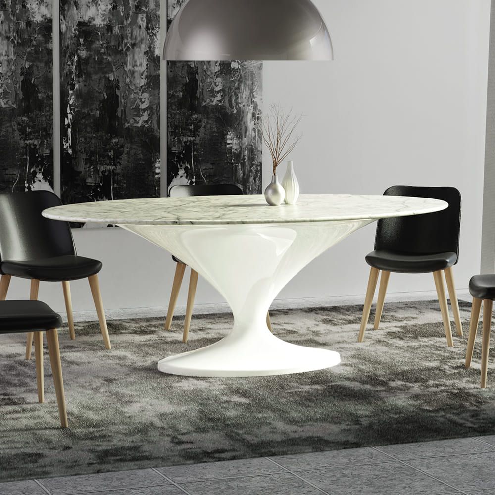 Charm oval dining table for indoor