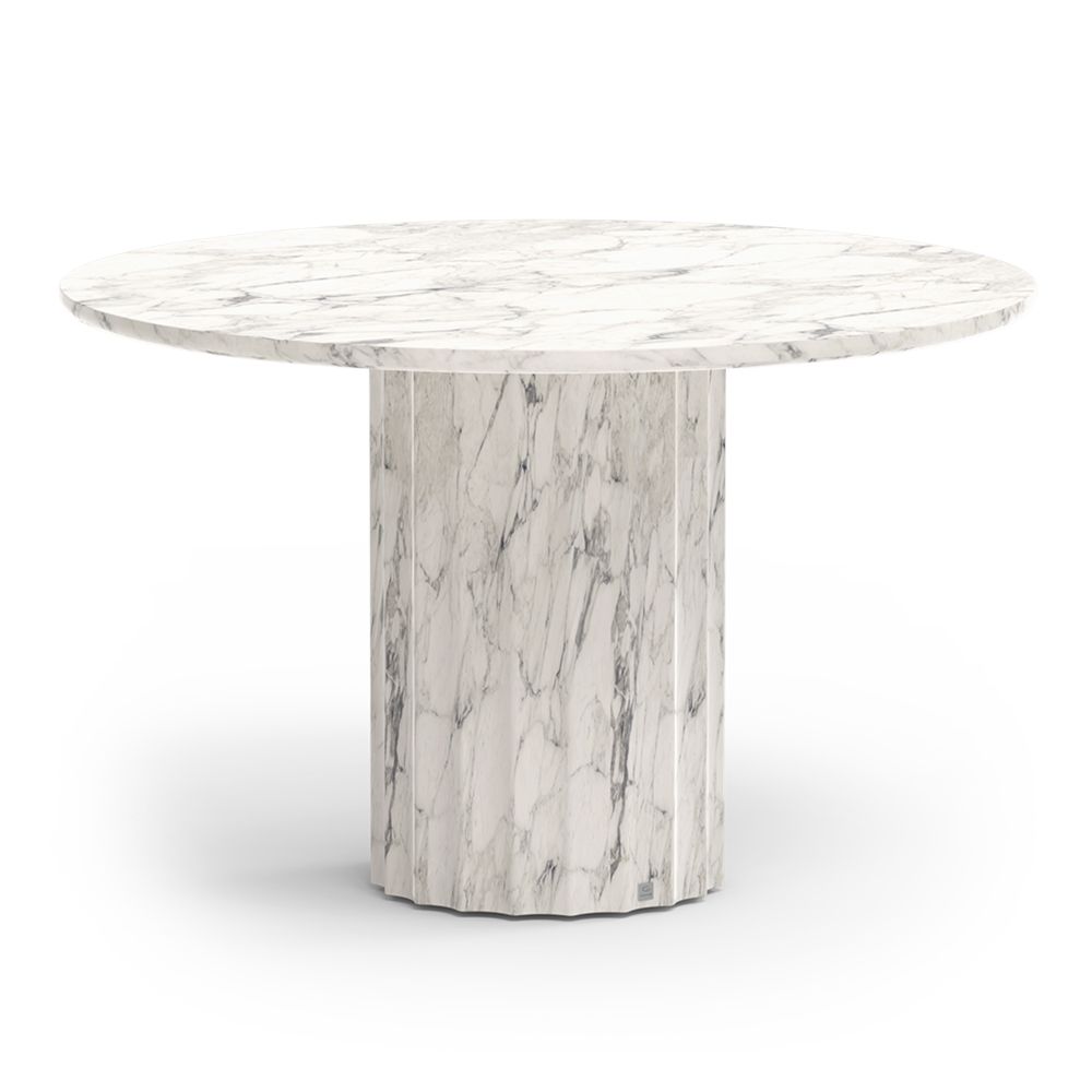 Roma dining table with carrara marbled finish