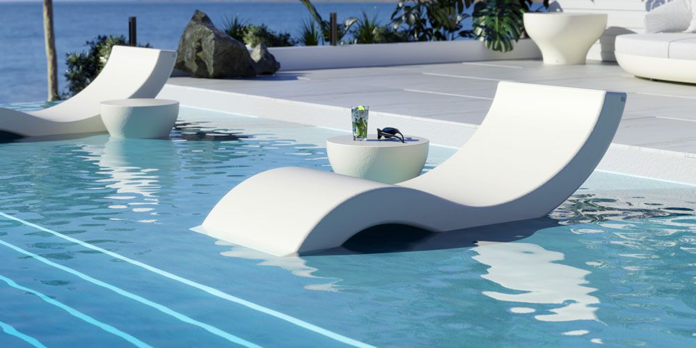 Nordic in-pool chaise longue by Gansk