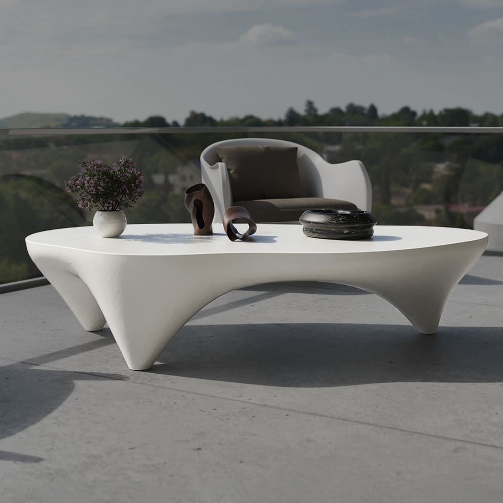 Ivory coffee table for outdoor