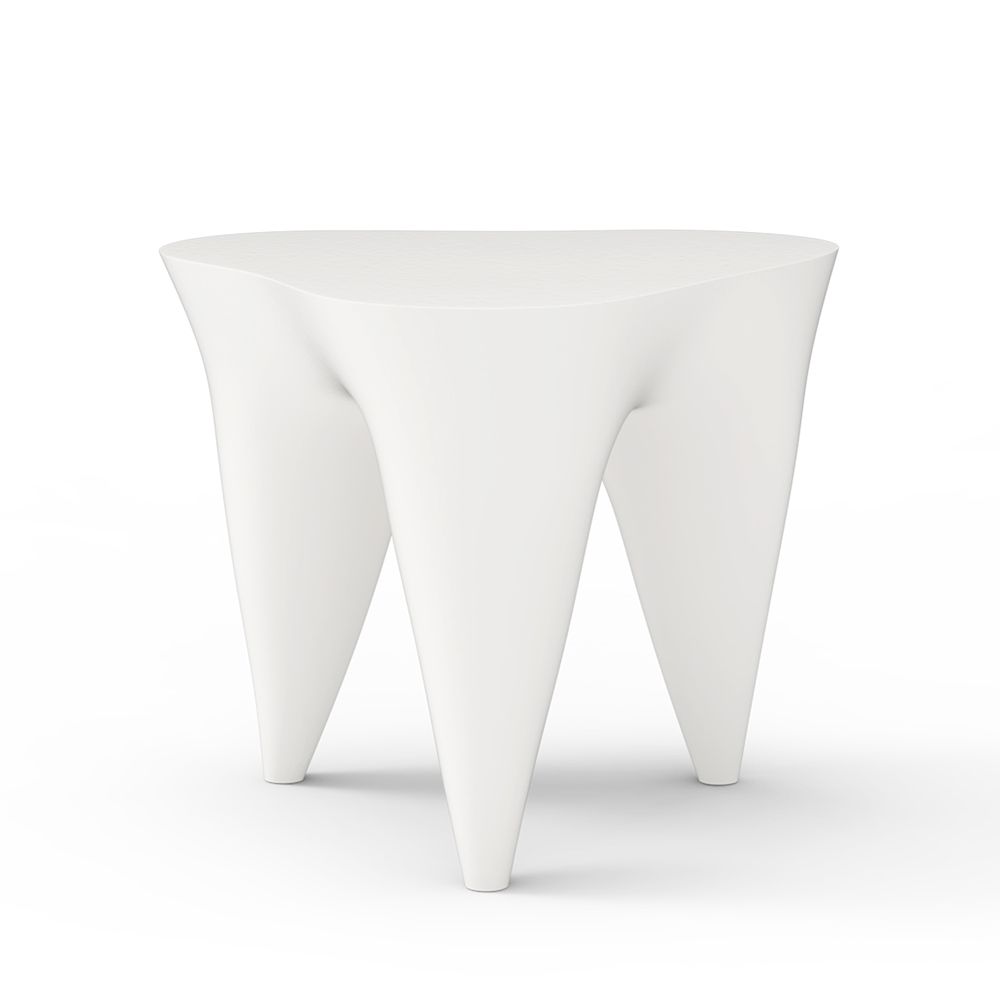 Ivory side table in white for outdoor
