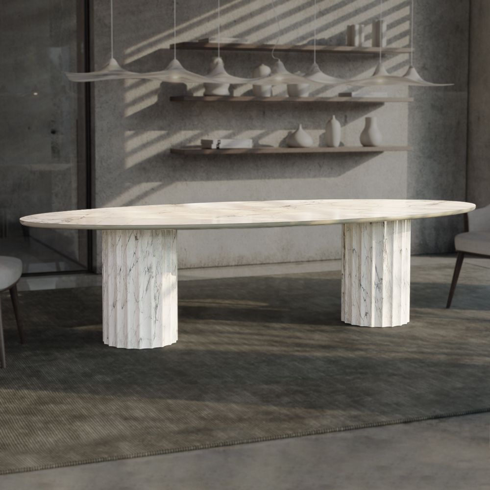 Roma dining table for indoor inspired by ancient Rome
